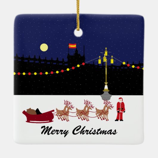 Kerstkeramiek in Madrid Keramisch Ornament (Achterkant)