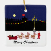 Kerstkeramiek in Madrid Keramisch Ornament (Voorkant)