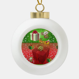 Kerstkeramisch Ornament, Elf Keramische Bal Ornament