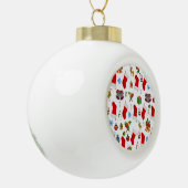 Kerstkeramisch Ornament, Elf Keramische Bal Ornament (Links)