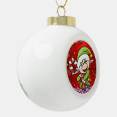Kerstkeramisch Ornament, Elf Keramische Bal Ornament (Links)