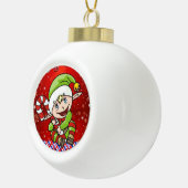 Kerstkeramisch Ornament, Elf Keramische Bal Ornament (Rechts)