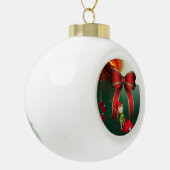 Kerstkeramisch Ornament, Elf Keramische Bal Ornament (Links)