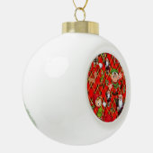 Kerstkeramisch Ornament, Elf Keramische Bal Ornament (Links)