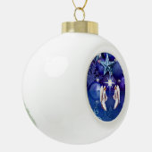 Kerstkeramisch Ornament, kerstangel Keramische Bal Ornament (Links)