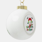 Kerstkeramisch Ornament, kerstman Helper Elf Keramische Bal Ornament (Links)