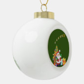 Kerstkeramisch Ornament, Kerstman Keramische Bal Ornament (Links)