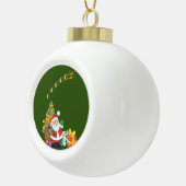 Kerstkeramisch Ornament, Kerstman Keramische Bal Ornament (Rechts)