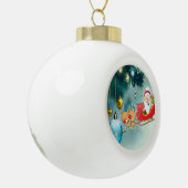 Kerstkeramisch Ornament, Kerstman Keramische Bal Ornament (Links)