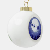 Kerstkeramisch Ornament, Kerstman Keramische Bal Ornament (Links)