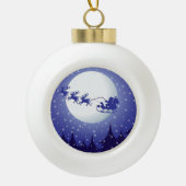 Kerstkeramisch Ornament, Kerstman Keramische Bal Ornament (Voorkant)