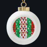 Kerstkeramisch Ornament, Kerstman Keramische Bal Ornament<br><div class="desc">Keramische kerstbal versiering decorate je mooie kerstboom met een soort aangepast versieringsmiddel. Iets voor iedereen,  Maria lurdis afonso,  https://www.zazzle.com/succeedinbeautybarb</div>