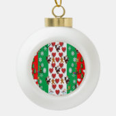 Kerstkeramisch Ornament, Kerstman Keramische Bal Ornament (Voorkant)