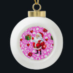 Kerstkeramisch Ornament, Kerstman Keramische Bal Ornament<br><div class="desc">Keramische kerstbal versiering decorate je mooie kerstboom met een soort aangepast versieringsmiddel. Iets voor iedereen, Maria lurdis afonso, https://www.zazzle.com/succeedinbeautybarb</div>