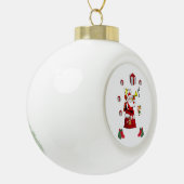 Kerstkeramisch Ornament, Kerstman Keramische Bal Ornament (Links)