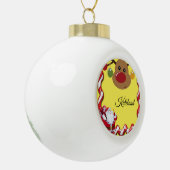 Kerstkeramisch Ornament, Kerstman Keramische Bal Ornament (Links)