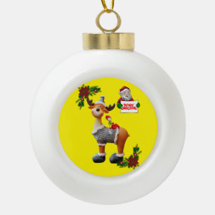 Kerstkeramisch Ornament, Kerstman Keramische Bal Ornament