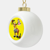 Kerstkeramisch Ornament, Kerstman Keramische Bal Ornament (Rechts)