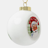 Kerstkeramisch Ornament, Kerstman Keramische Bal Ornament (Links)