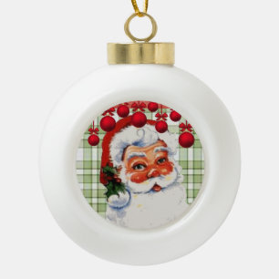 Kerstkeramisch Ornament, Kerstman Keramische Bal Ornament