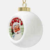 Kerstkeramisch Ornament, Kerstman Keramische Bal Ornament (Rechts)