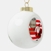 Kerstkeramisch Ornament, Kerstman Keramische Bal Ornament (Links)