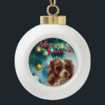 Kerstkeramisch Ornament, pretkerst Keramische Bal Ornament<br><div class="desc">Keramische kerstbal versiering decorate je mooie kerstboom met een soort aangepast versieringsmiddel. Iets voor iedereen,  Maria lurdis afonso,  https://www.zazzle.com/succeedinbeautybarb</div>