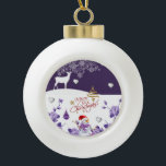 Kerstkeramisch Ornament, Snowman Keramische Bal Ornament<br><div class="desc">Keramische kerstbal versiering decorate je mooie kerstboom met een soort aangepast versieringsmiddel. Iets voor iedereen,  Maria lurdis afonso,  https://www.zazzle.com/succeedinbeautybarb</div>