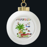Kerstkeramisch Ornament, zomerkerstkerstkerstkerst Keramische Bal Ornament<br><div class="desc">Keramische kerstbal versiering decorate je mooie kerstboom met een soort aangepast versieringsmiddel. Iets voor iedereen, Maria lurdis afonso, https://www.zazzle.com/succeedinbeautybarb</div>
