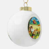 Kerstkeramisch Ornament, zomerkerstkerstkerstkerst Keramische Bal Ornament (Links)
