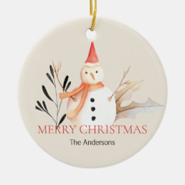 kerstkeramische feestdag Snowman Keramisch Ornament