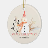  kerstkeramische feestdag Snowman Keramisch Ornament (Links)