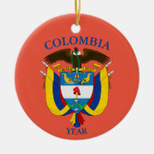 Kerstkeramische feestdagen in Colombia Keramisch Ornament (Voorkant)