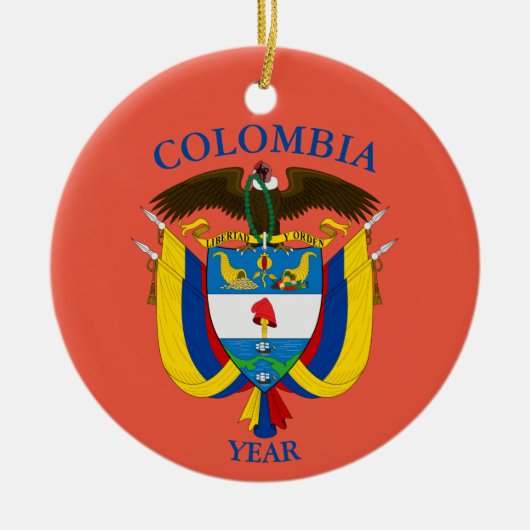 Kerstkeramische feestdagen in Colombia Keramisch Ornament (Voorkant)