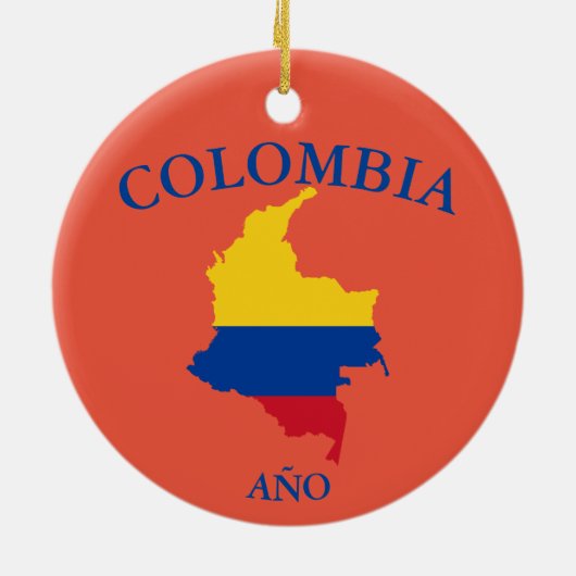 Kerstkeramische feestdagen in Colombia Keramisch Ornament (Achterkant)