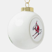 Kerstkeramische kerstbalversiering voor kerstmis keramische bal ornament (Links)