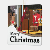 Kerstkeramische kerstkeramiek in Parijs Keramisch Ornament (Links)