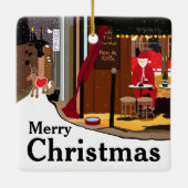 Kerstkeramische kerstkeramiek in Parijs Keramisch Ornament (Achterkant)