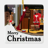 Kerstkeramische kerstkeramiek in Parijs Keramisch Ornament (Voorkant)