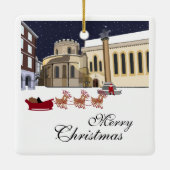 Kerstkeramische kerstversiering in Londen Keramisch Ornament (Achterkant)