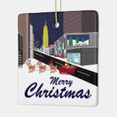 Kerstkeramische kerstversiering in New York Keramisch Ornament (Links)