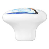 Kerstkeramische Knob Snowman en Girl Dance Keramische Knop (Zijkant)