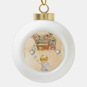 Kerstkeramische pleisters, Jezus Christus Keramische Bal Ornament