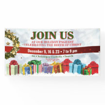 Kerstkerk Banner voor Vakantiespelen