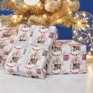 Kerstkerk Cadeaupapier