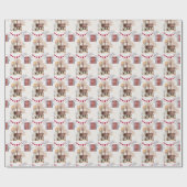 Kerstkerk Cadeaupapier (Vlak)