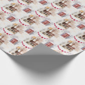 Kerstkerk Cadeaupapier (Hoek)
