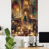 Kerstkerken, Poster met kerstcadeaus (Thuiskantoor)