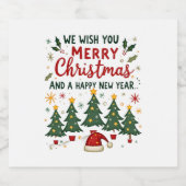 Kerstkerkerkerkerkerkerkerkerkerkerkerkerkerkerker Sparkling Wijnetiket (Enkel label)