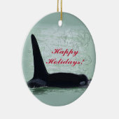 Kerstkerkerkerkerst op het eiland San Juan Keramisch Ornament (Rechts)